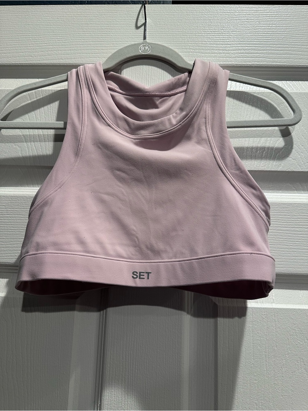 SET Active Dusty Pink Racerback Sports Bra and short set